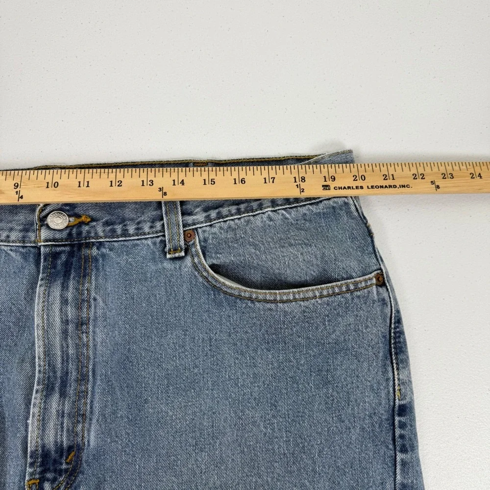 Levis 505 Regular Fit Jeans Mens 40x30 Medium‎ Wash Blue Straight Leg Denim